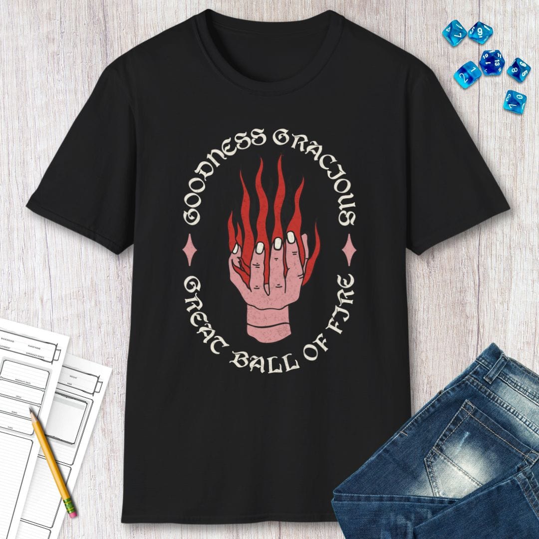 Camiseta del hechizo Bola de Fuego de D&D