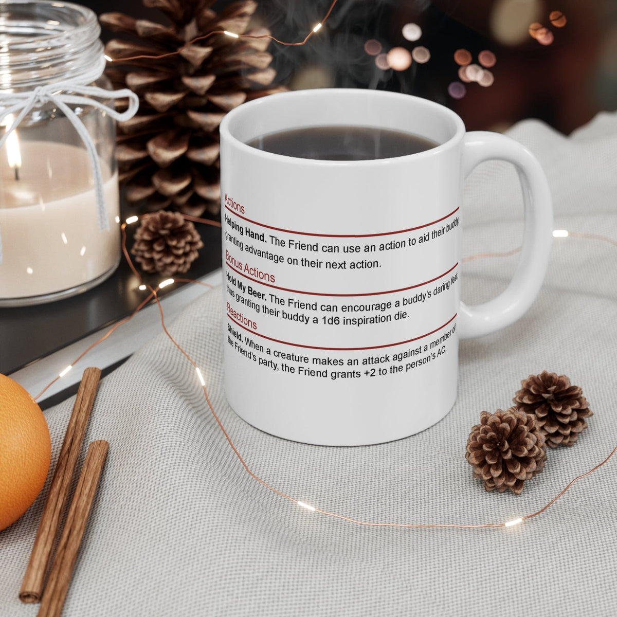 D&D Friend Stat Block Mug