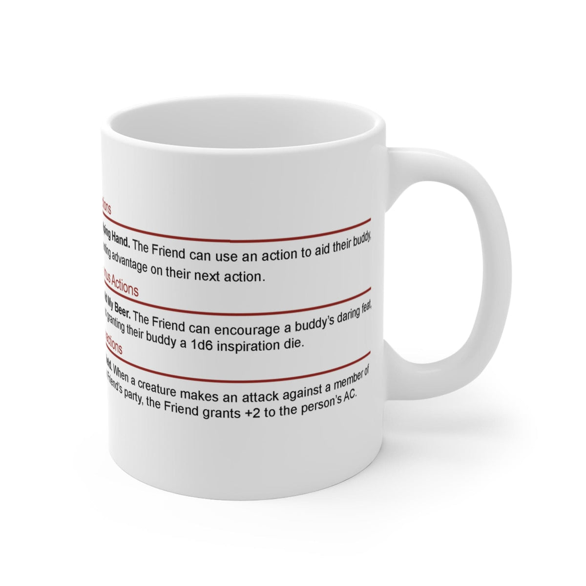 D&D Friend Stat Block Mug
