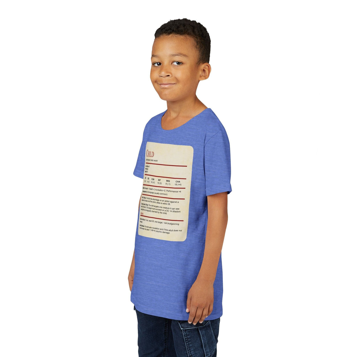 D&D Kids Shirt Child Stat Block