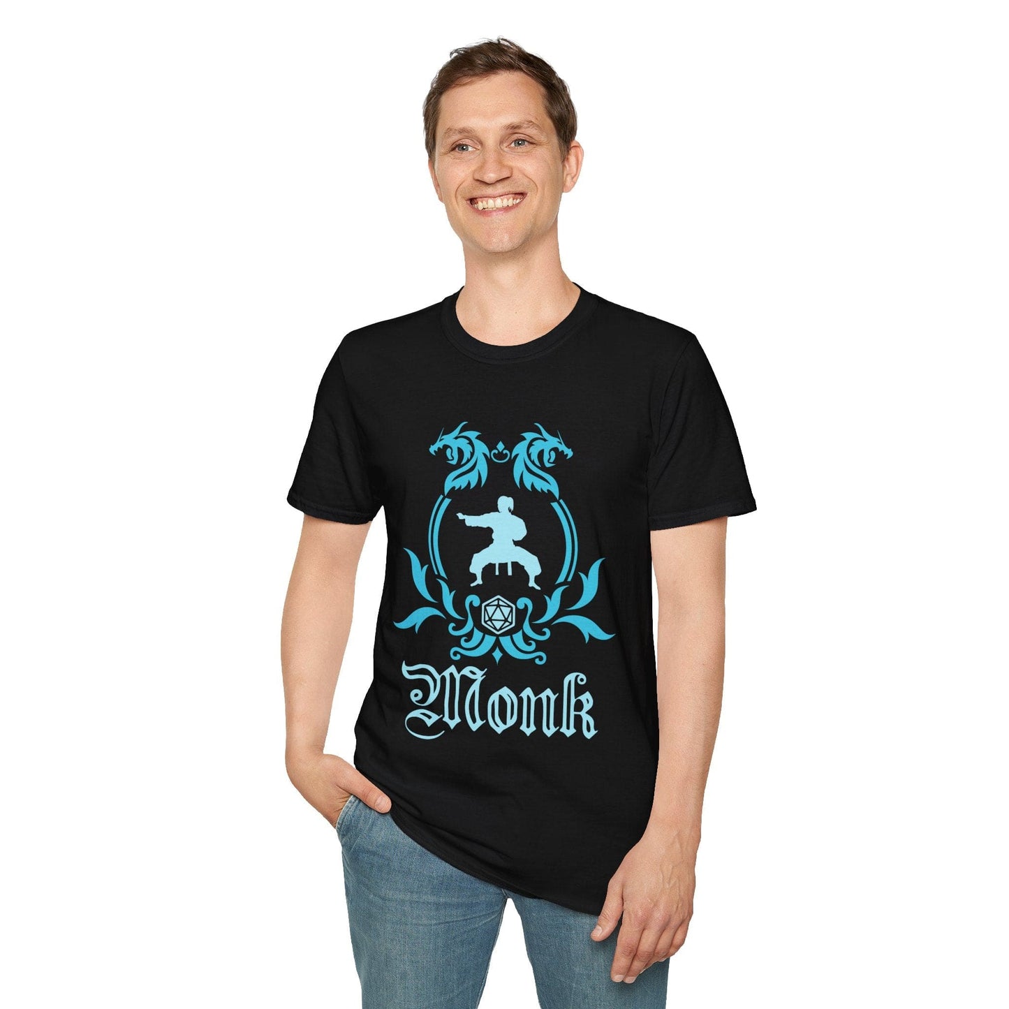 Camiseta con el emblema de la clase Monje de D&D