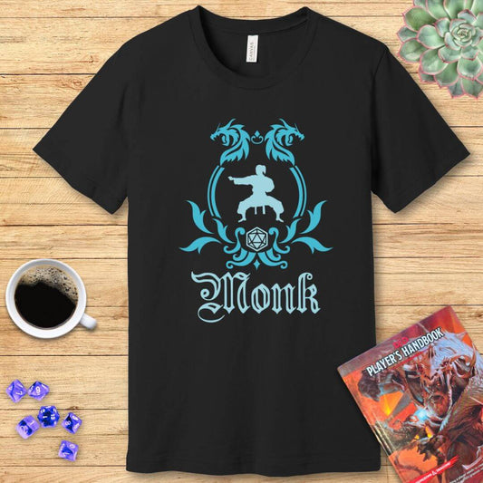 Camiseta con el emblema de la clase Monje de D&D