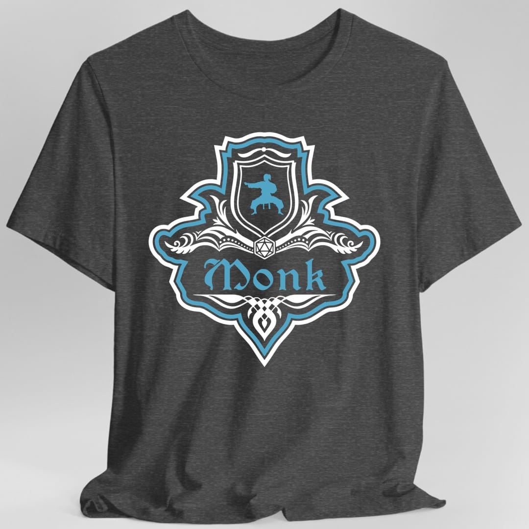Camiseta con emblema elegante de monje de D&D