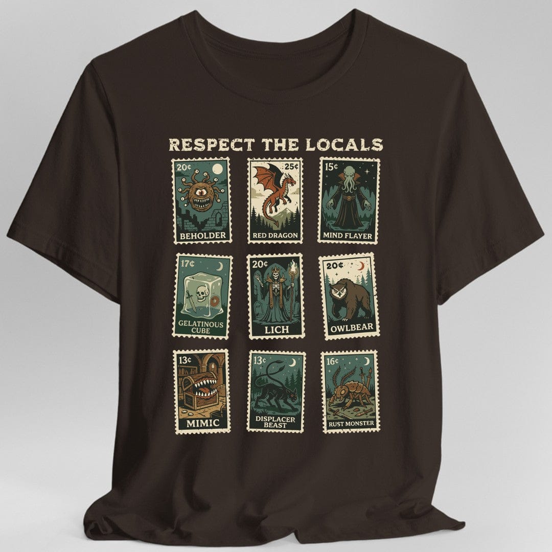 D&D Monsters Respect the Locals Stamp T-Shirt