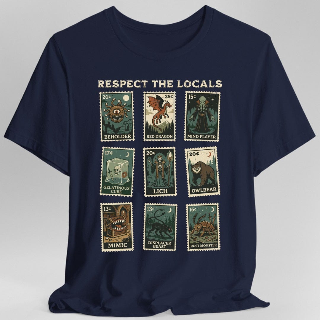 D&D Monsters Respect the Locals Stamp T-Shirt