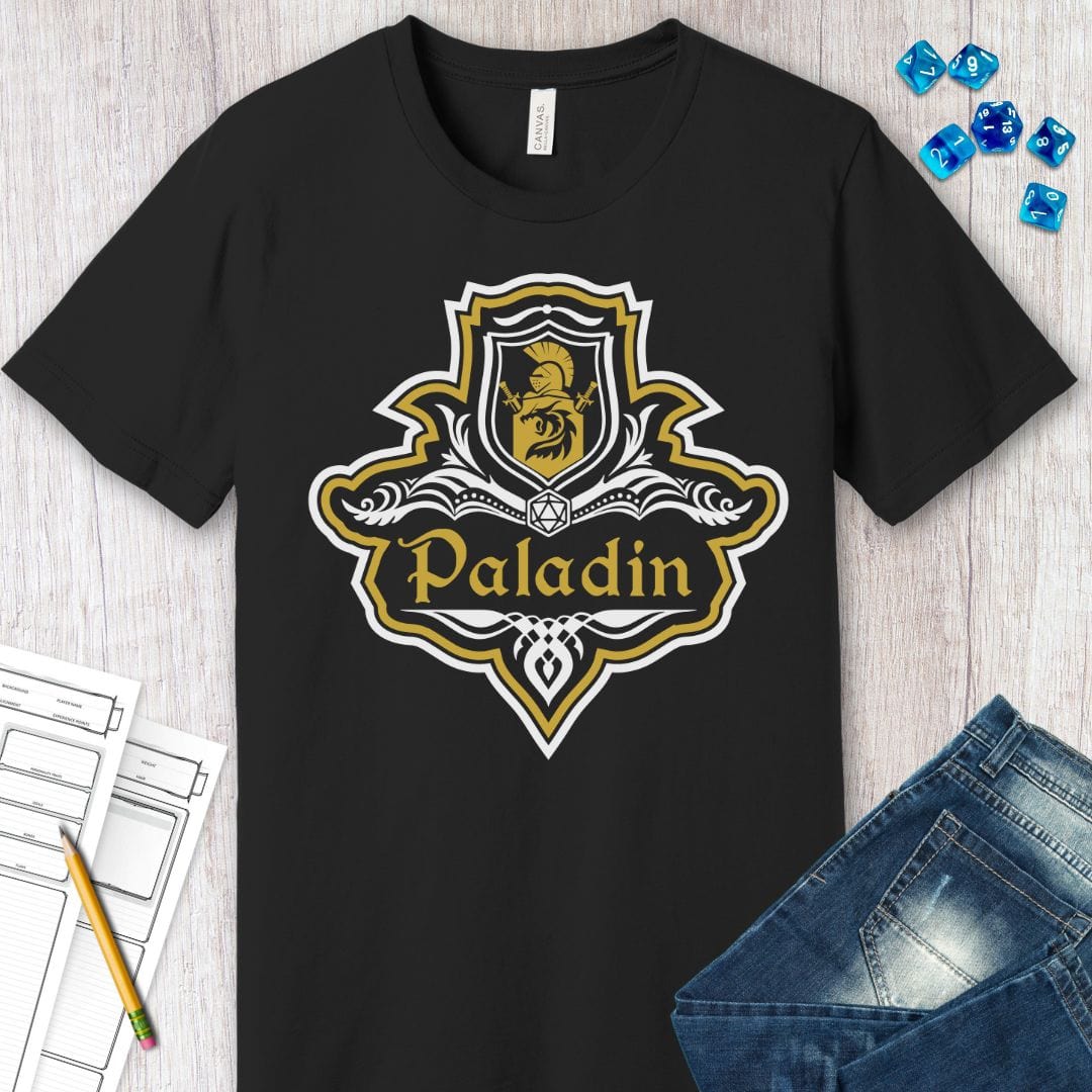 Camiseta con emblema elegante de la clase Paladín de D&D