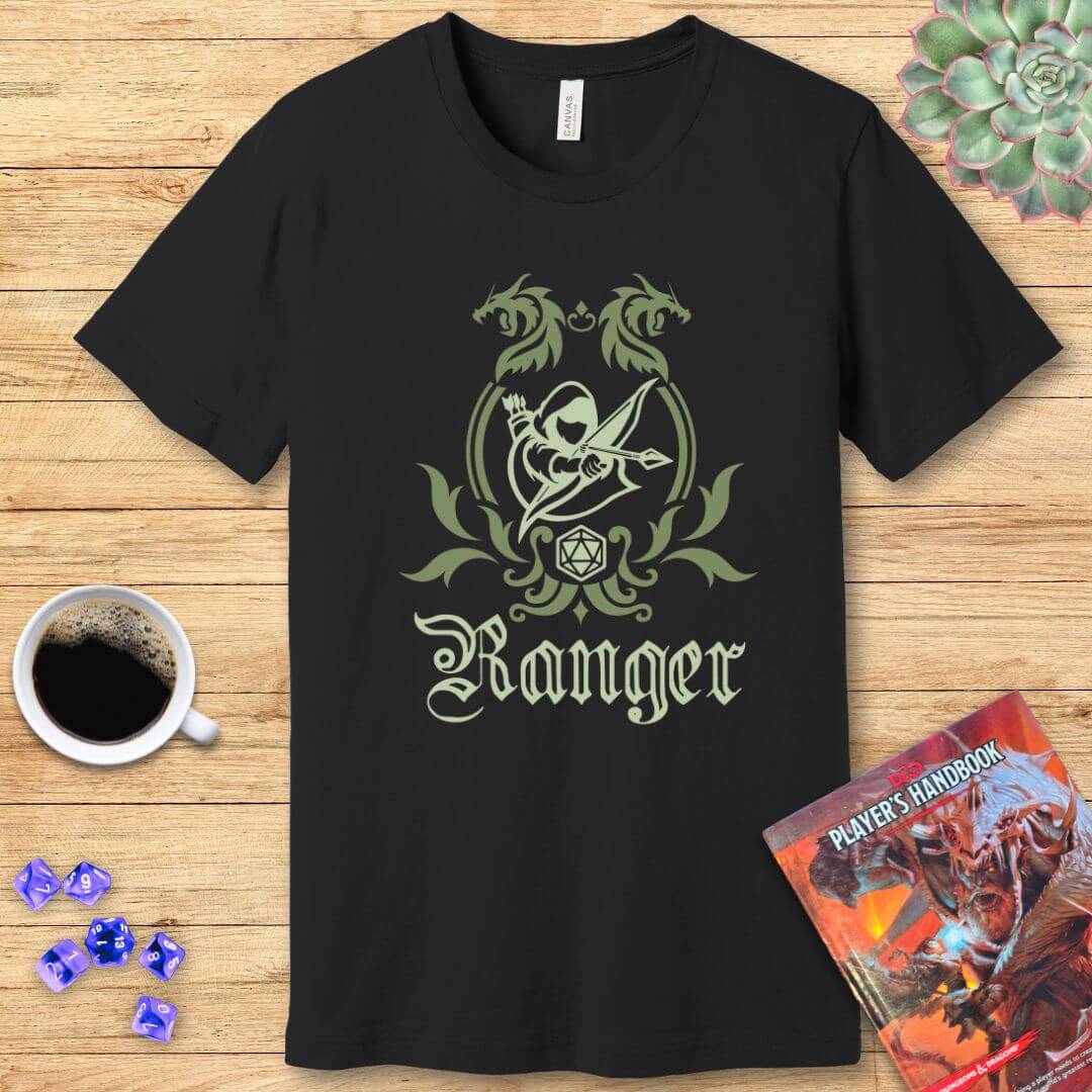 Camiseta con el emblema de la clase Ranger de D&D