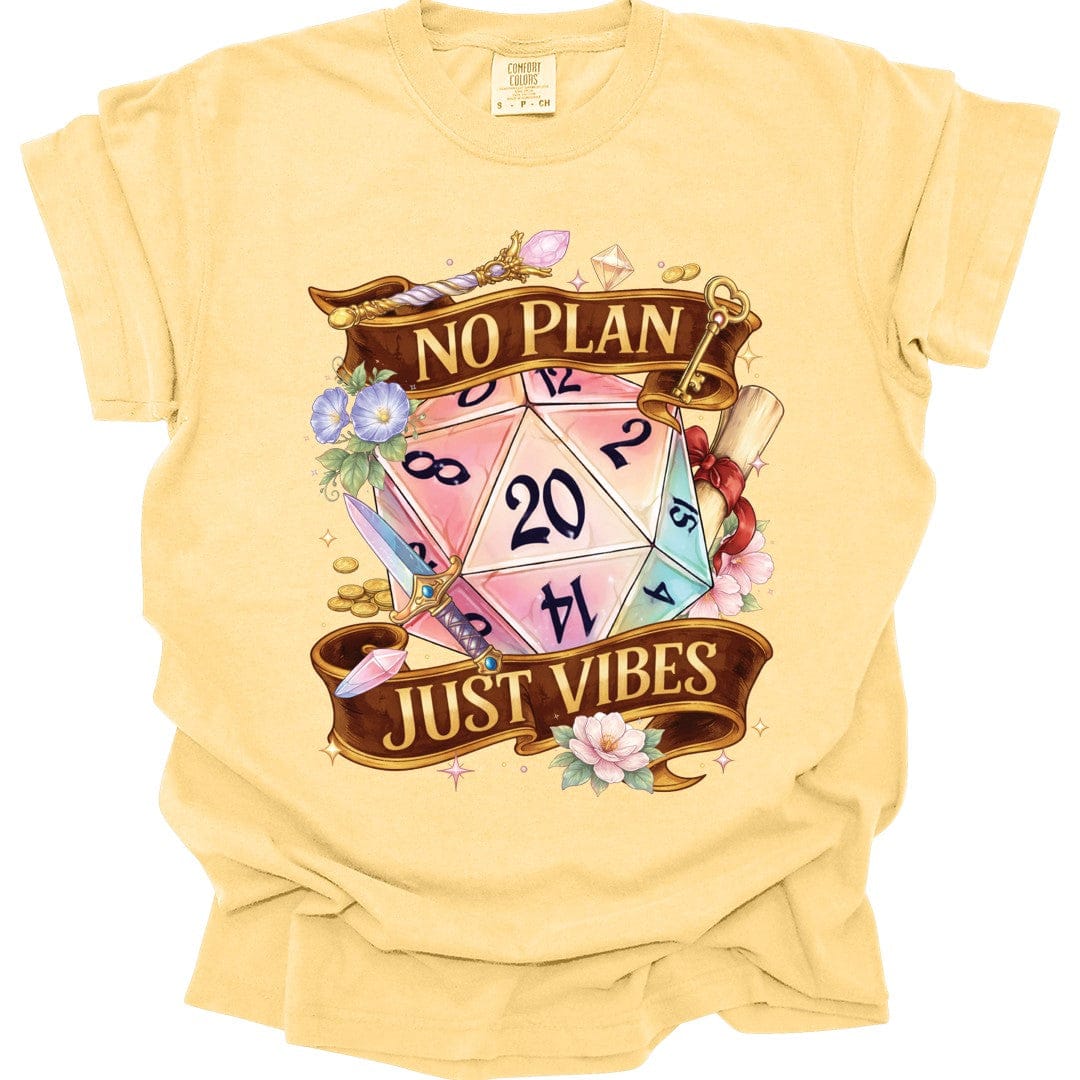 Camiseta D&D Sin Plan Solo Buenas Vibras - Comfort Colors