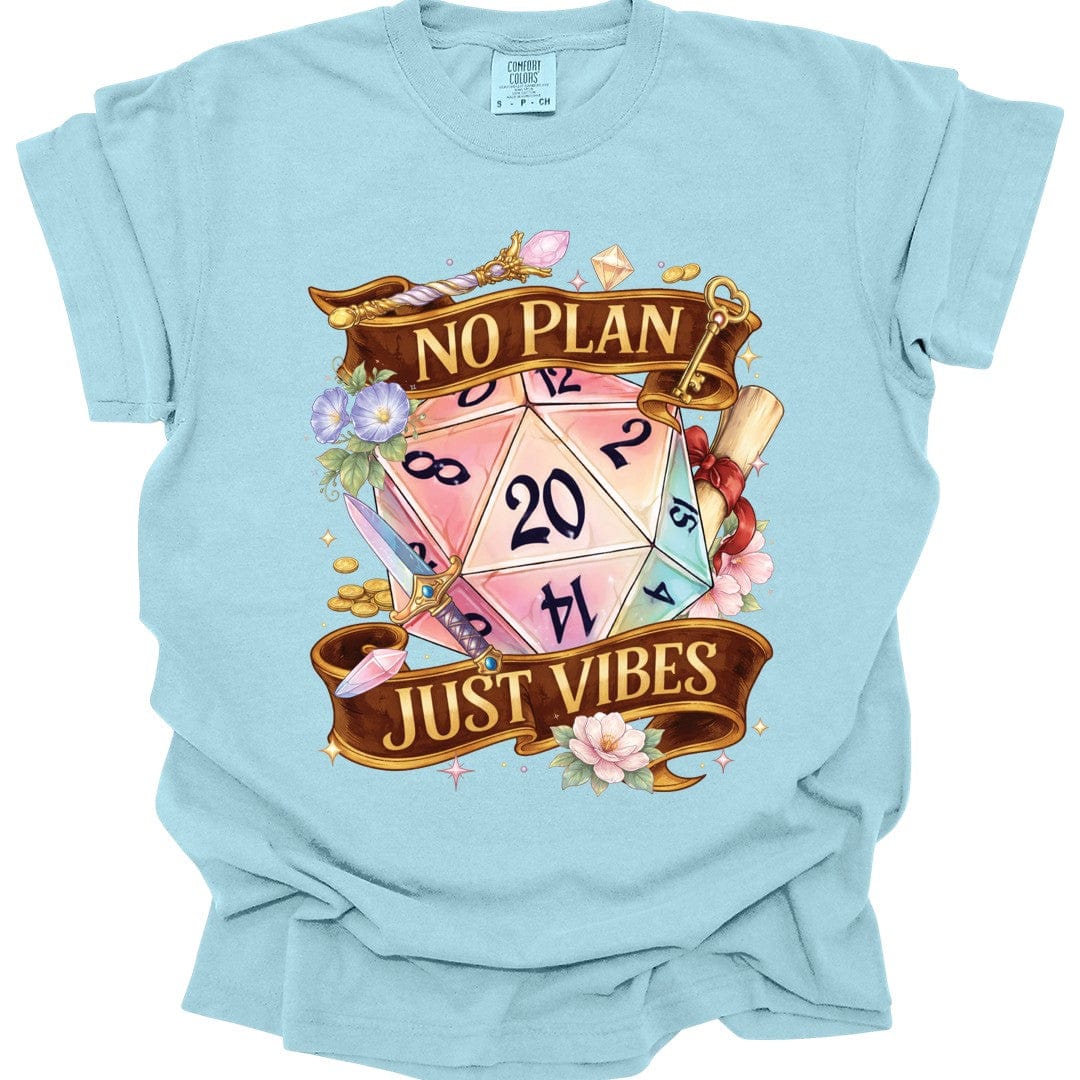 Camiseta D&D Sin Plan Solo Buenas Vibras - Comfort Colors