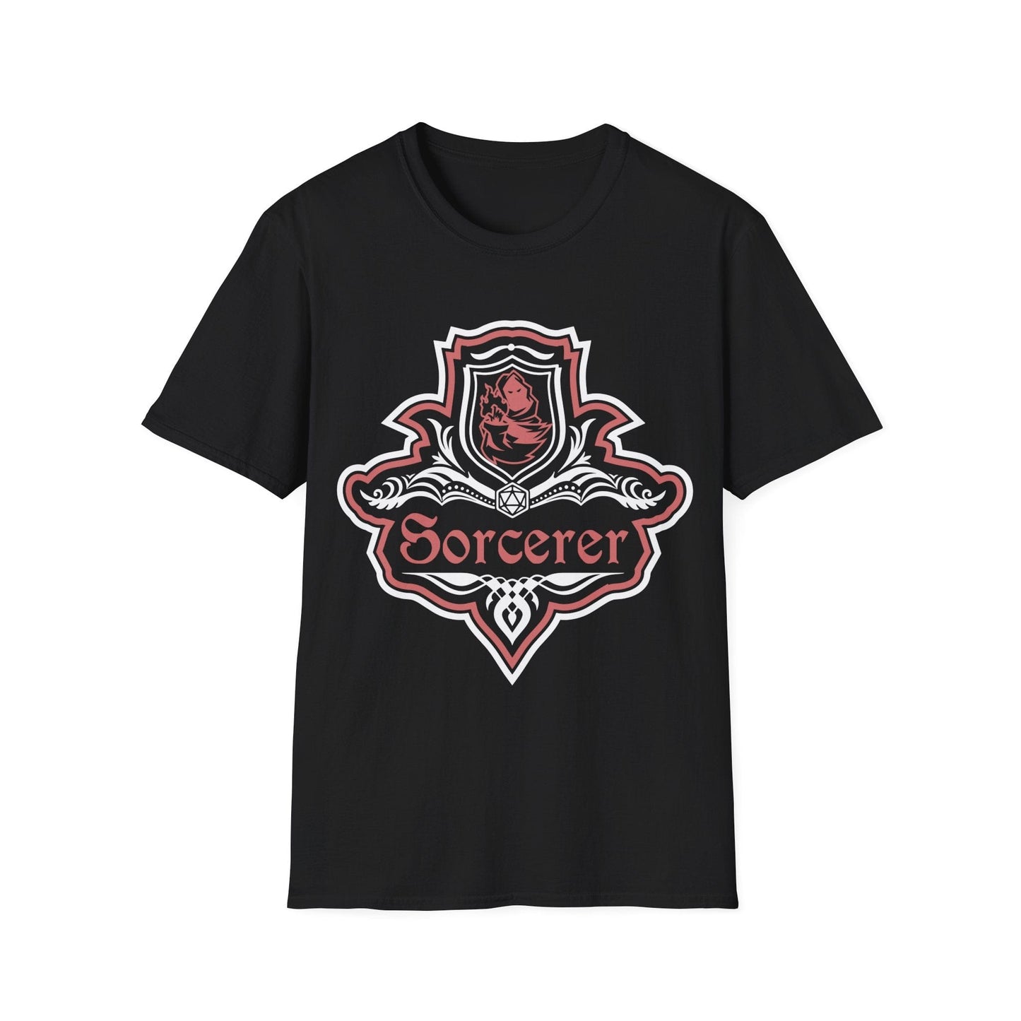 Camiseta con el elegante emblema de la clase de hechicero de D&D