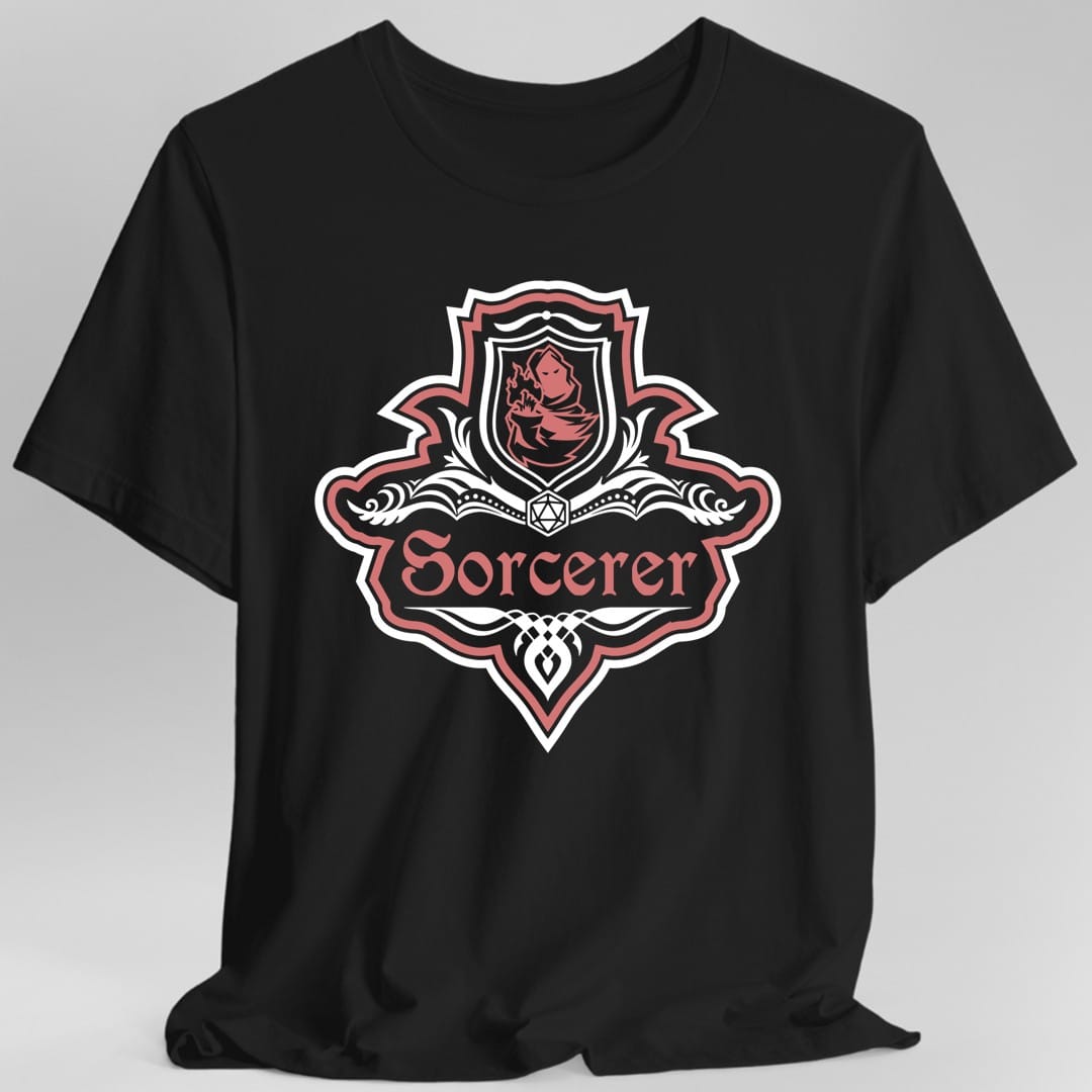 Camiseta con el elegante emblema de la clase de hechicero de D&D