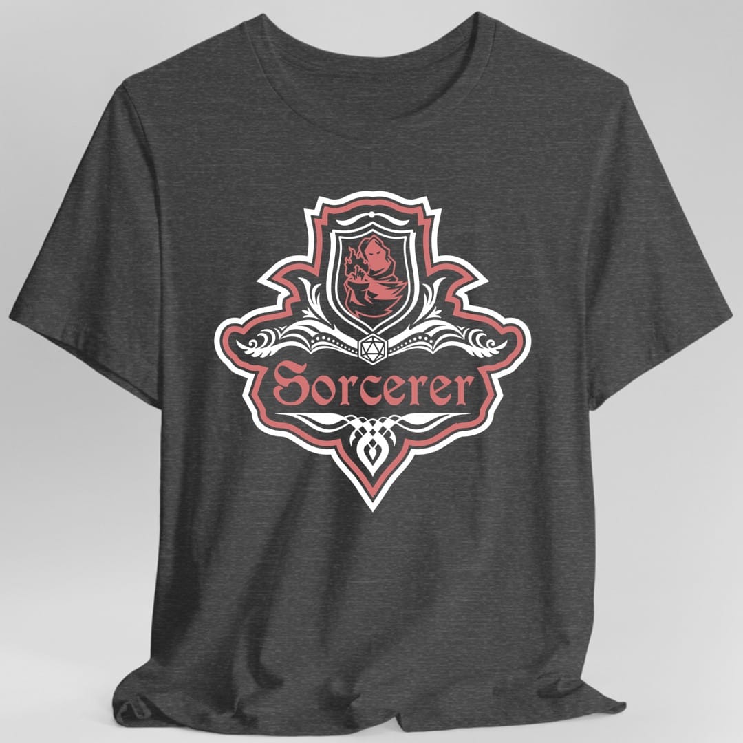 Camiseta con el elegante emblema de la clase de hechicero de D&D
