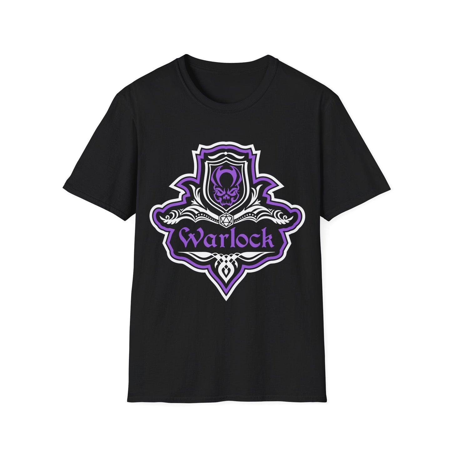 Camiseta con emblema elegante de la clase brujo de D&D