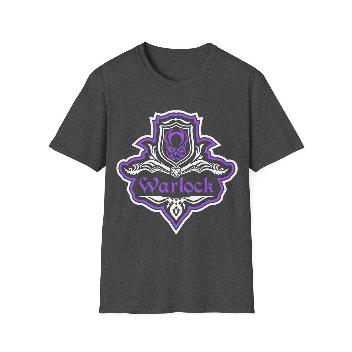 Camiseta con emblema elegante de la clase brujo de D&D