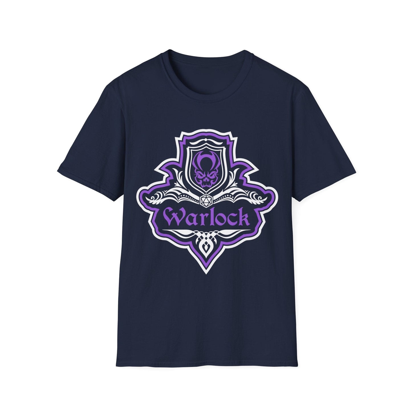 Camiseta con emblema elegante de la clase brujo de D&D