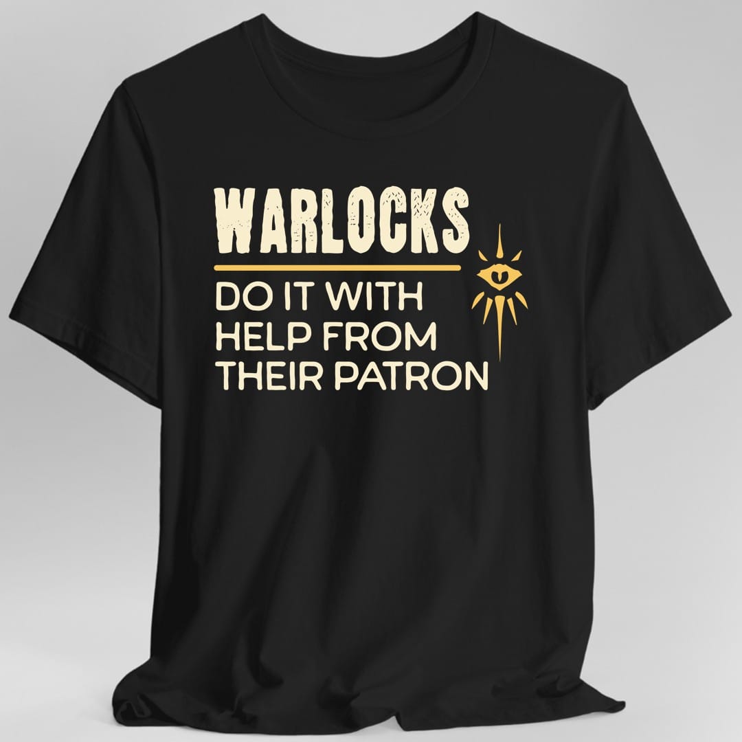 Las camisetas de los Warlocks de DnD lo hacen con la ayuda de su patrón