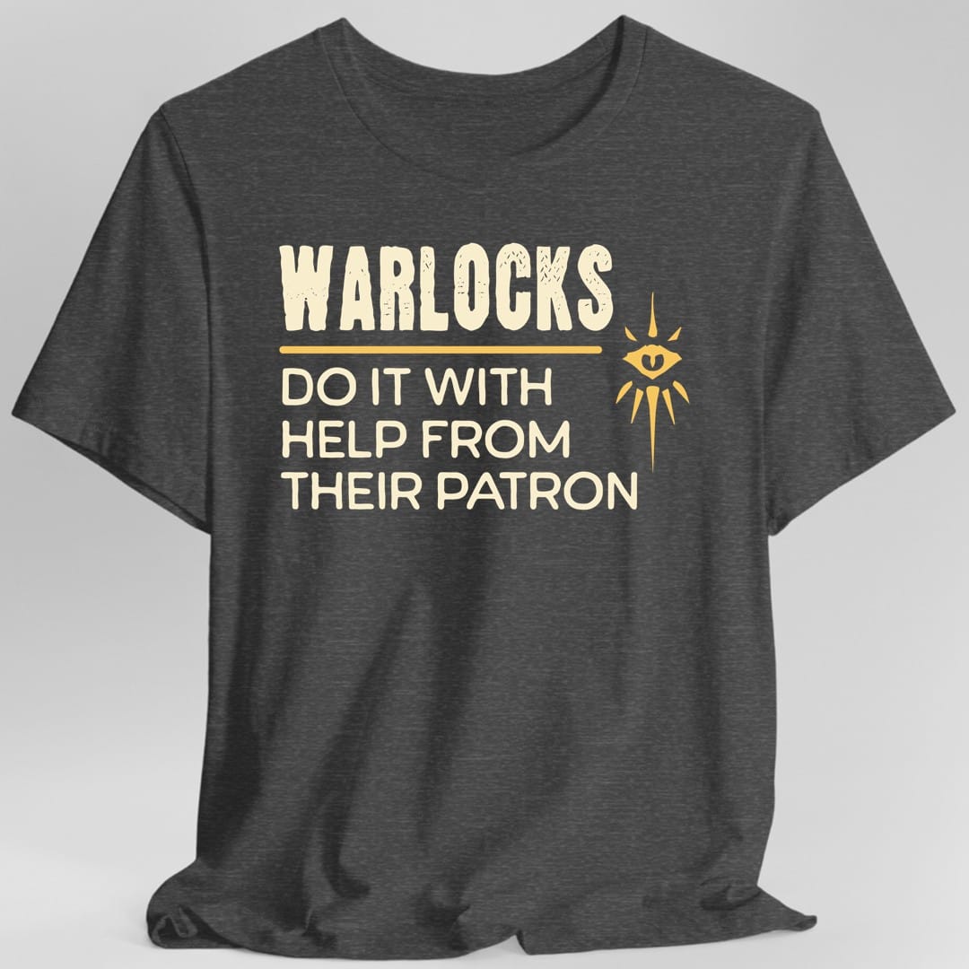 Las camisetas de los Warlocks de DnD lo hacen con la ayuda de su patrón