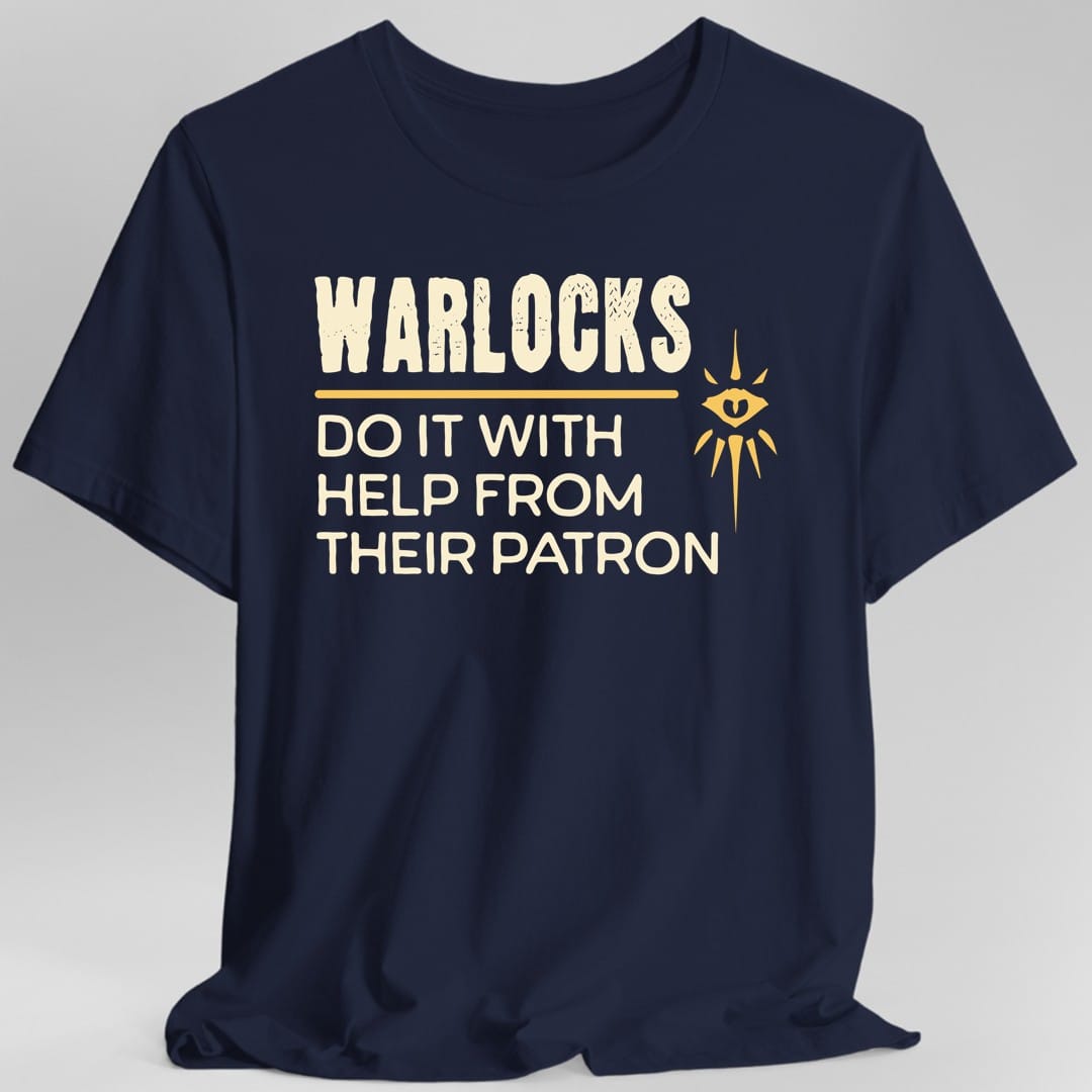 Las camisetas de los Warlocks de DnD lo hacen con la ayuda de su patrón