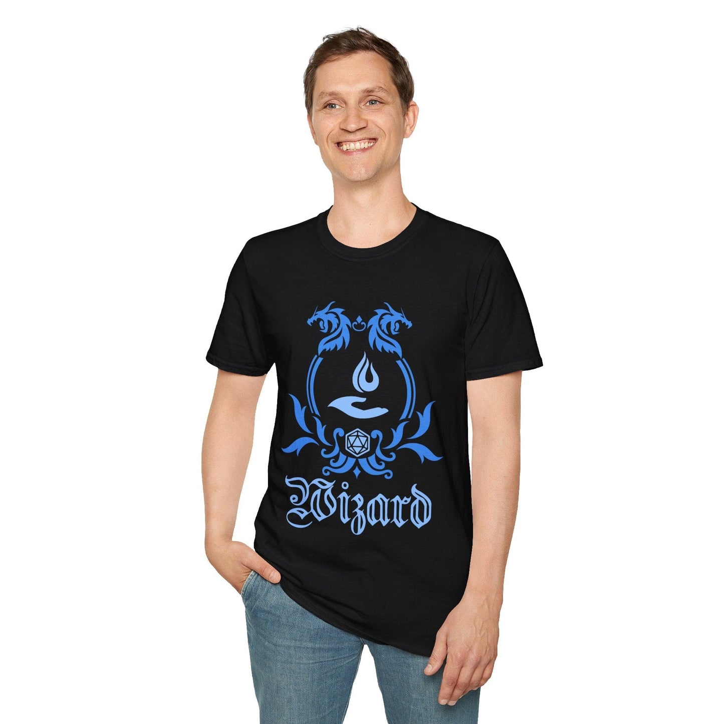 Camiseta con emblema de la clase Mago de D&D