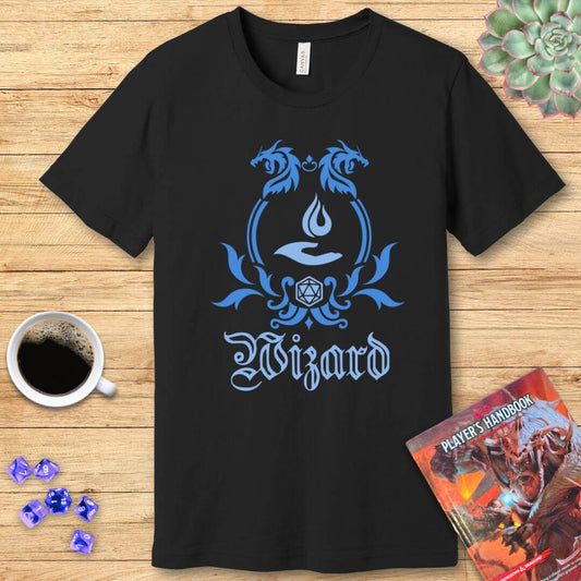 Camiseta con emblema de la clase Mago de D&D