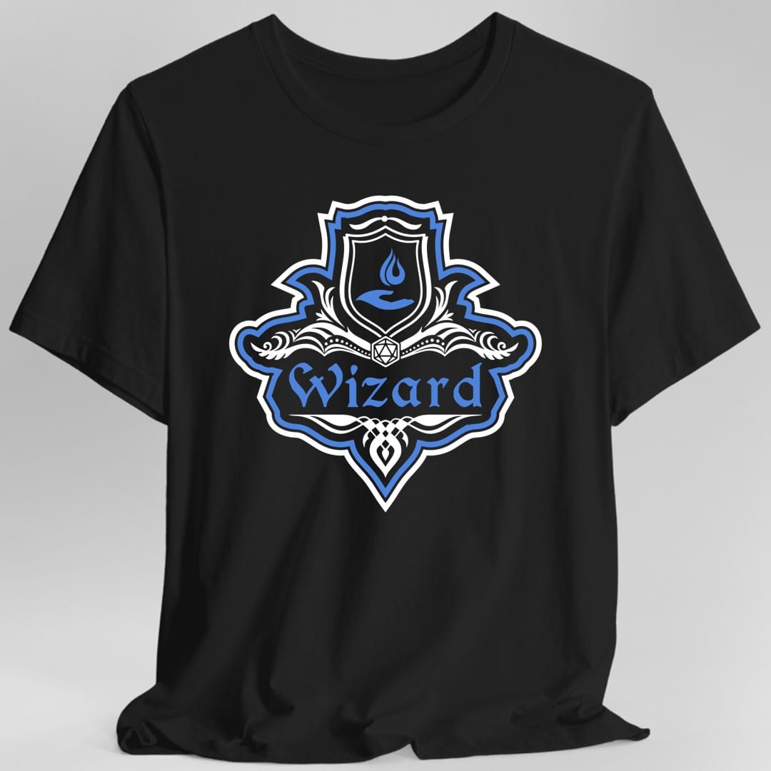 Camiseta con Emblema Elegante de la Clase Mago de D&D