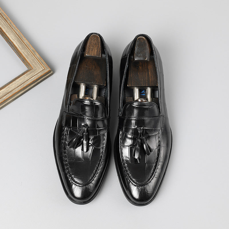 Men's Slip-On Leather Shoes Male