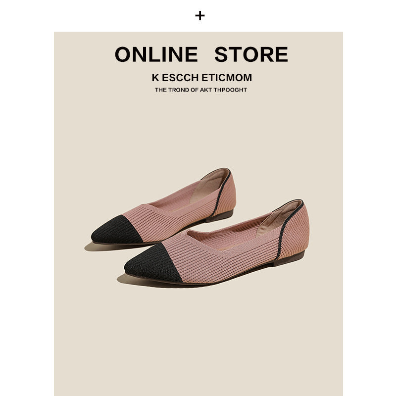 Women's Pointed-Toe Color Matching Flats