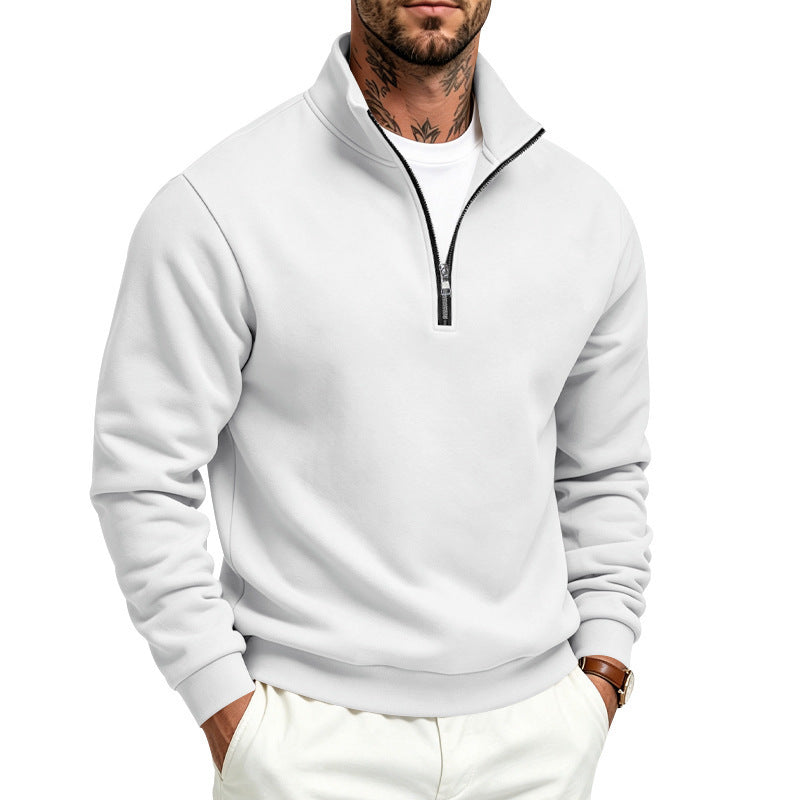 Men's Sports And Leisure Stand Up Collar Zipper Sweatshirt