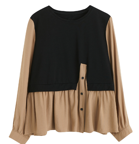 Large Women's Loose Slim Long Sleeve T-Shirt