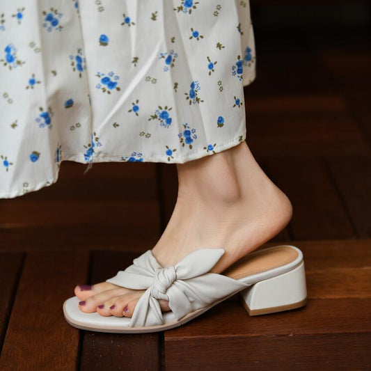Women's Flat Strap Sandals – Indoor Outdoor Leather Patchwork
