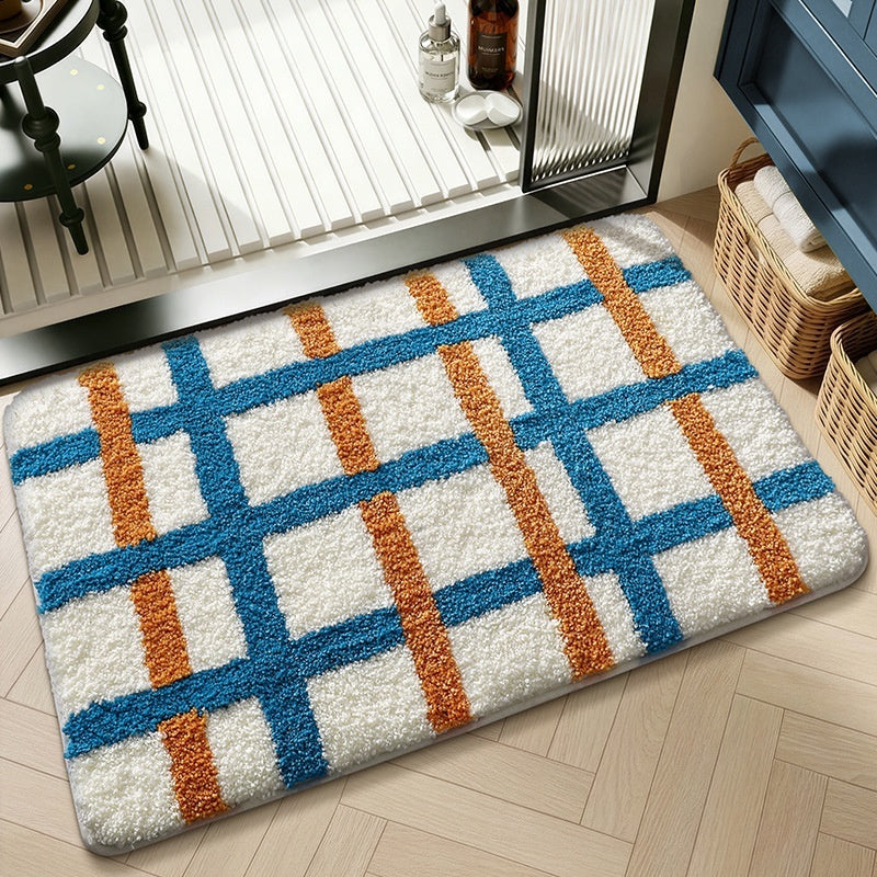 Water-absorbent Non-slip Geometric Lattice Floor Mat