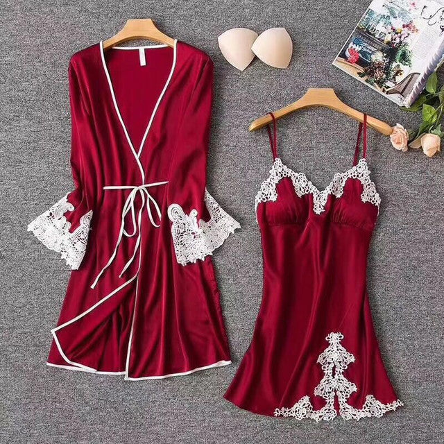 2-Piece Sleep Dress and Robe Set