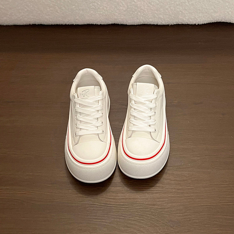 Bestseller Retro Skate Sneakers Women, Summer New Arrival Versatile Round-Toe White Sneakers, Casual German Army Trainers