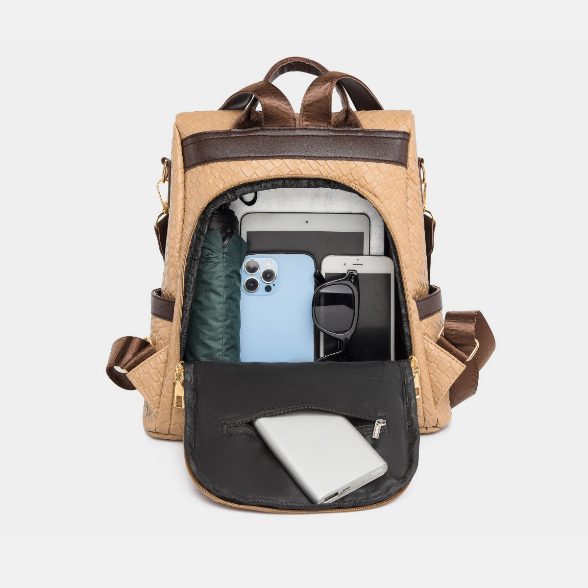 Mochila de piel sintética
