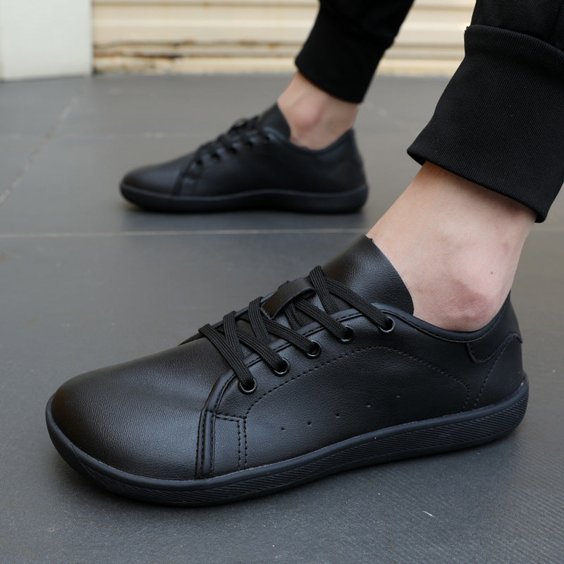 Wide Toe Synthetic Leather Flats