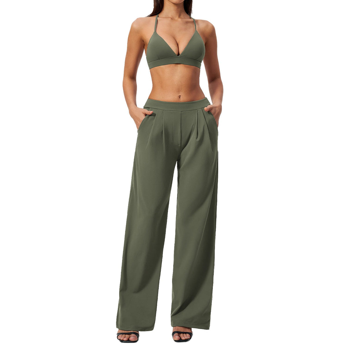 Fitness Activewear Quick-dry Two-piece Set For Yoga