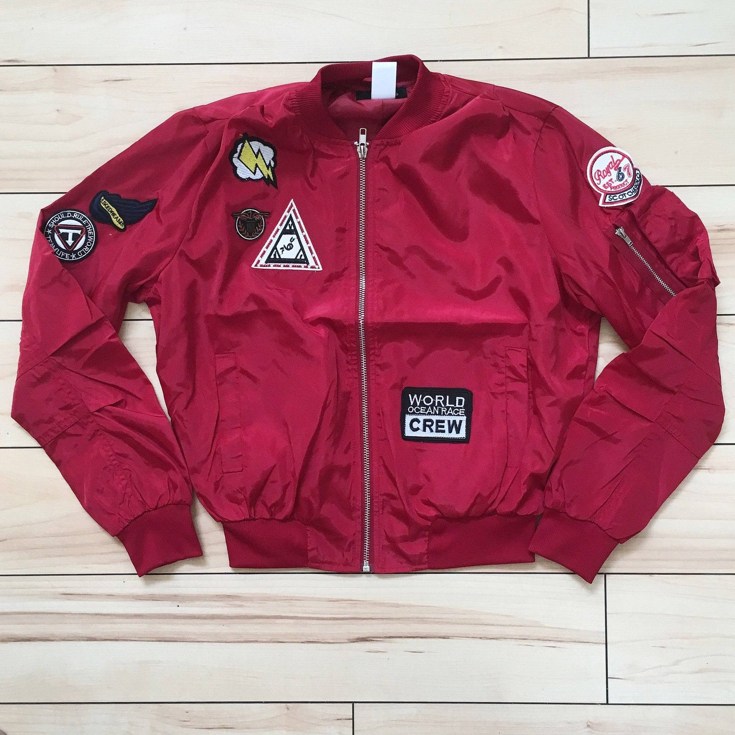 Chaqueta con Parches de Aviación Ligera