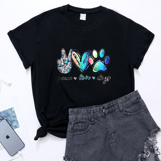 Manga corta casual talla grande suelta tendencia para damas Ver tabla de tallas en "más detalles"