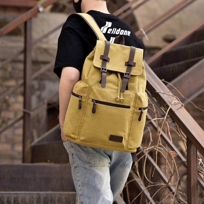 Men's Large Capacity Canvas Backpack