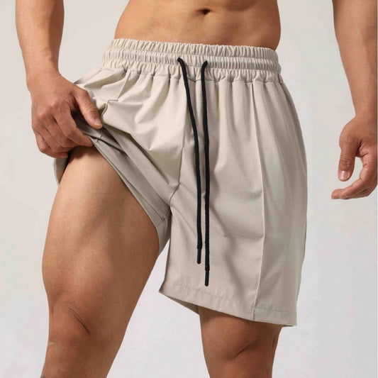 Pantalones Cortos Deportivos de Seda Helada para Hombre, Marca de Moda Casual