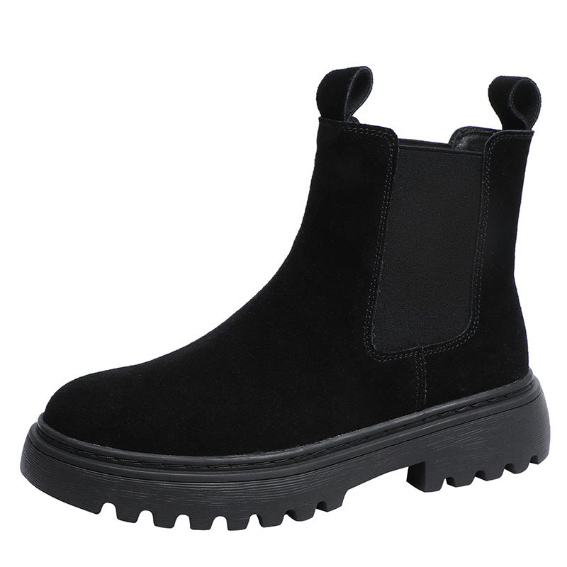 Women's British Style Frosted Leather Martin Boots