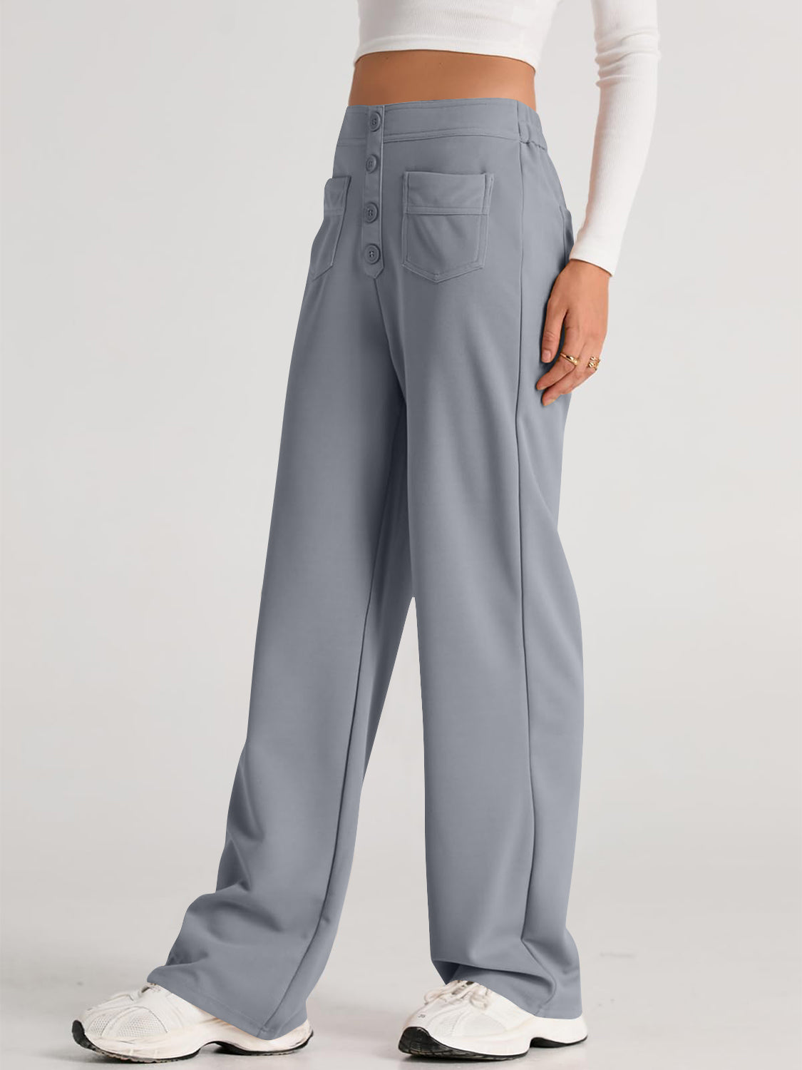 Pantalón ancho de talle alto
