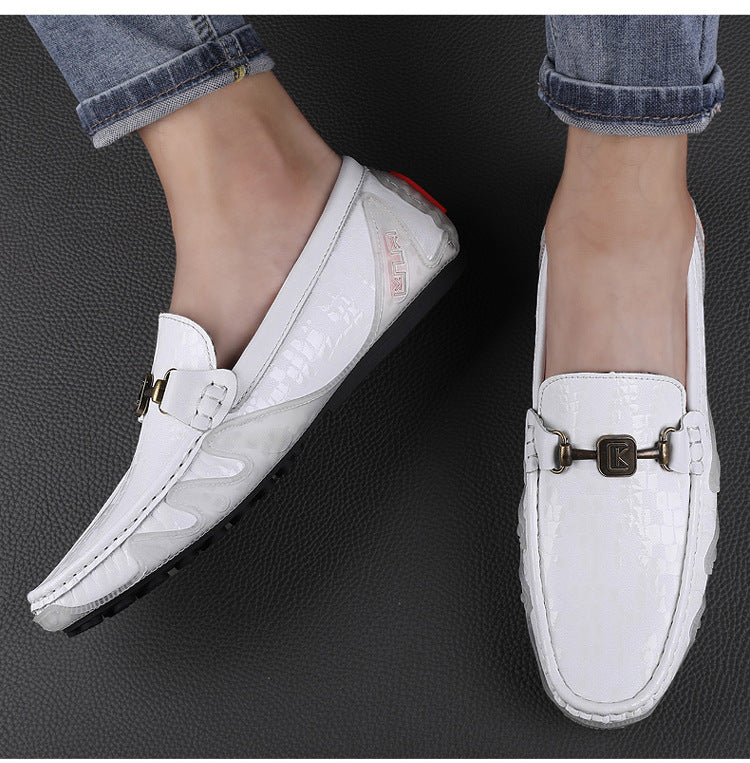 First Layer Cowhide Casual Shoes For Men