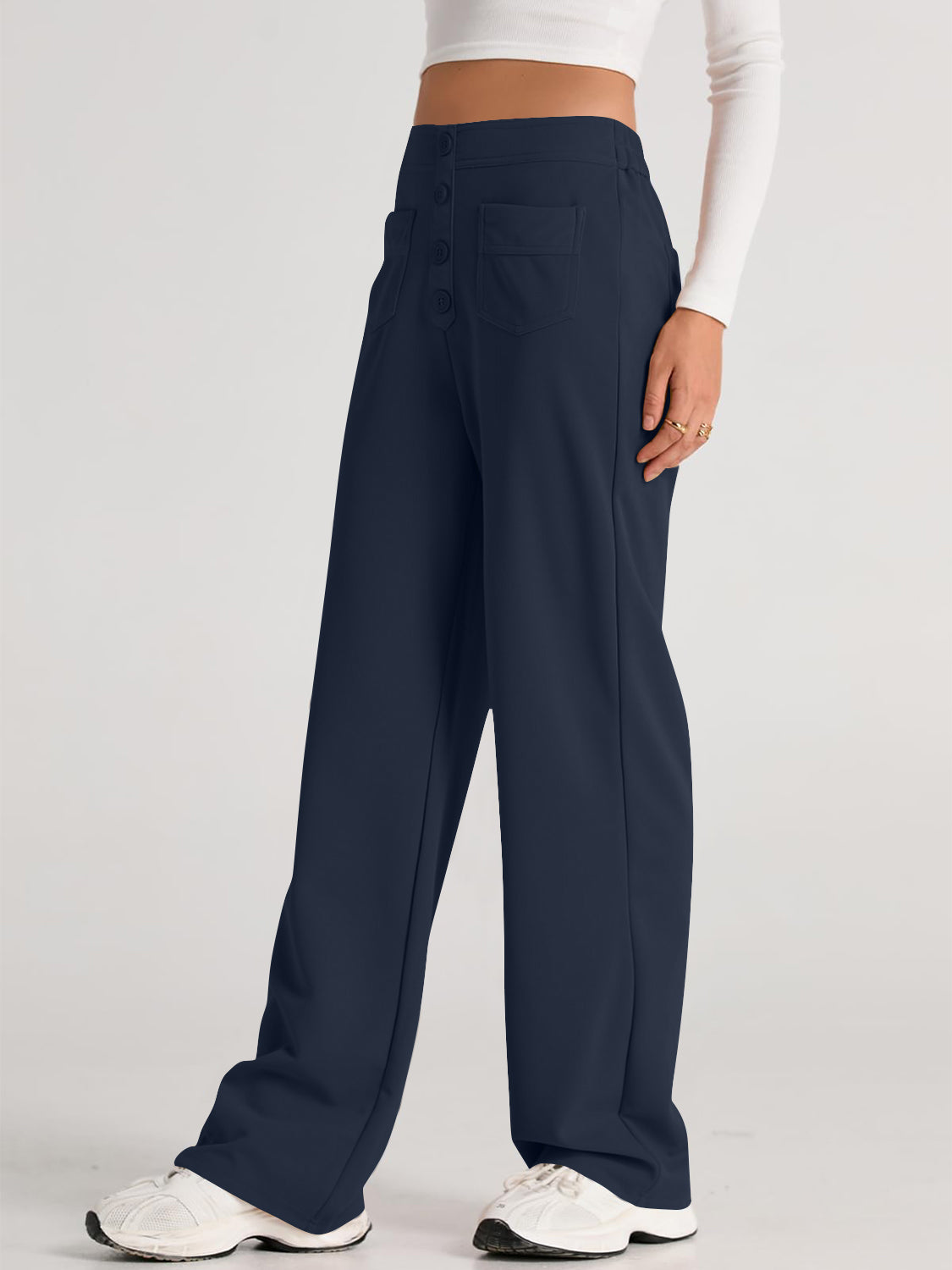 Pantalón ancho de talle alto