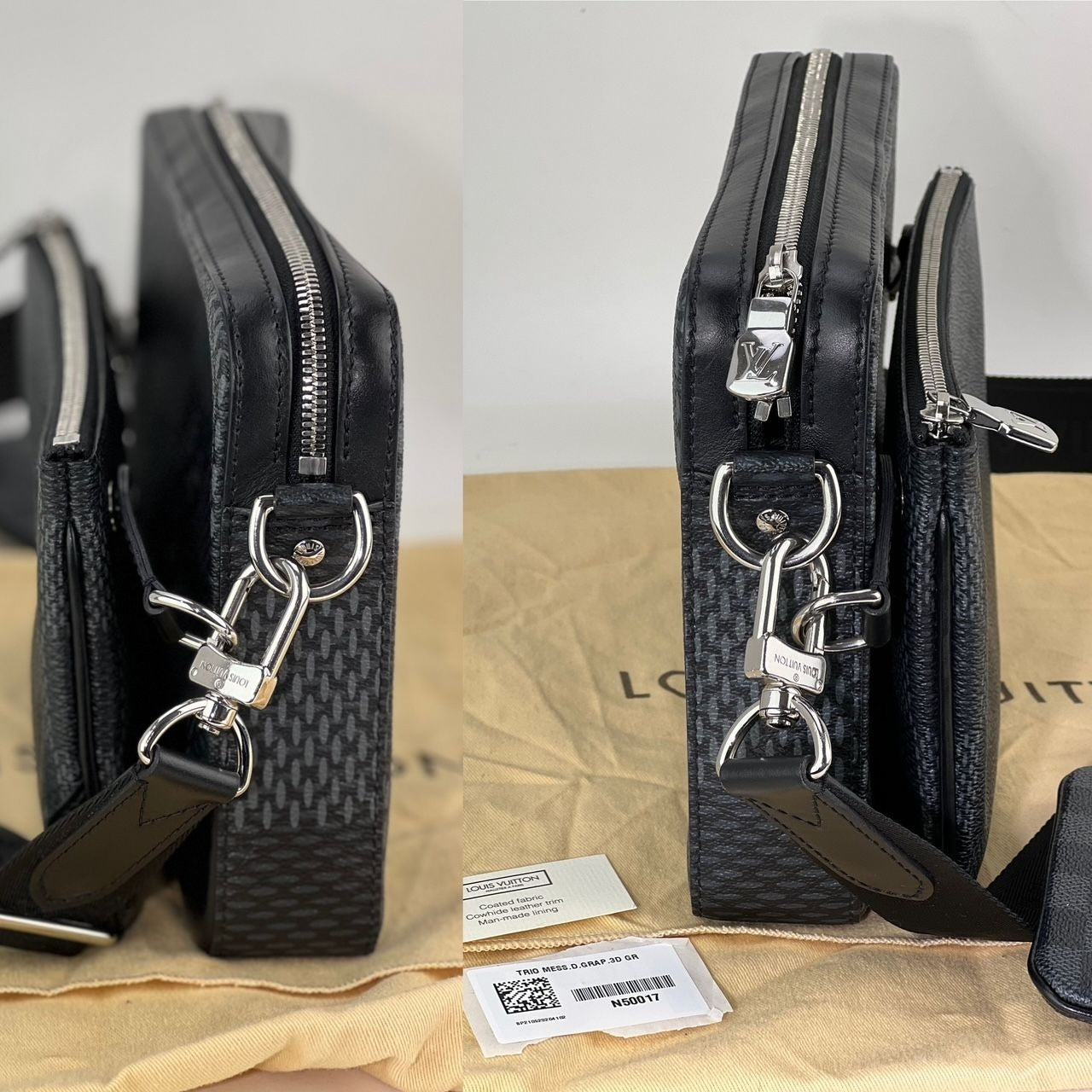 LOUIS VUITTON Trio Messenger Damier Graphite Men's Bag