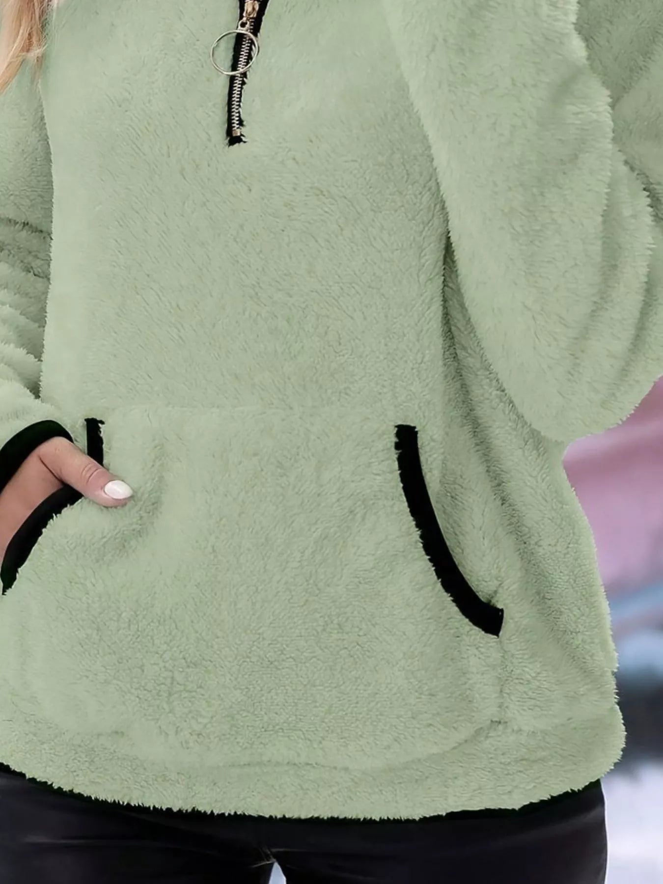 Forro polar PlushZip: Sudadera cómoda de felpa de manga larga