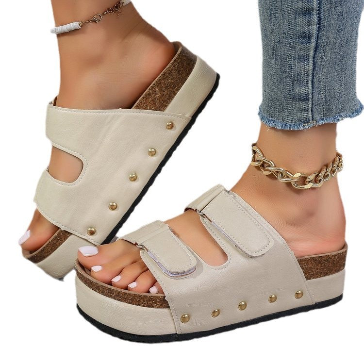 Women's Beach Sandals with Thick Soles
