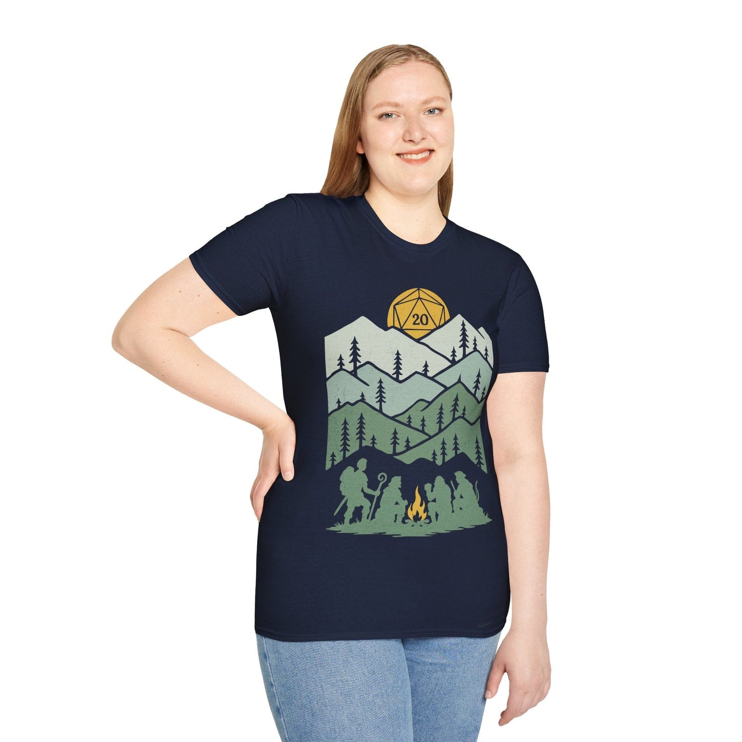 Camiseta de dados D20 - Descanso Largo