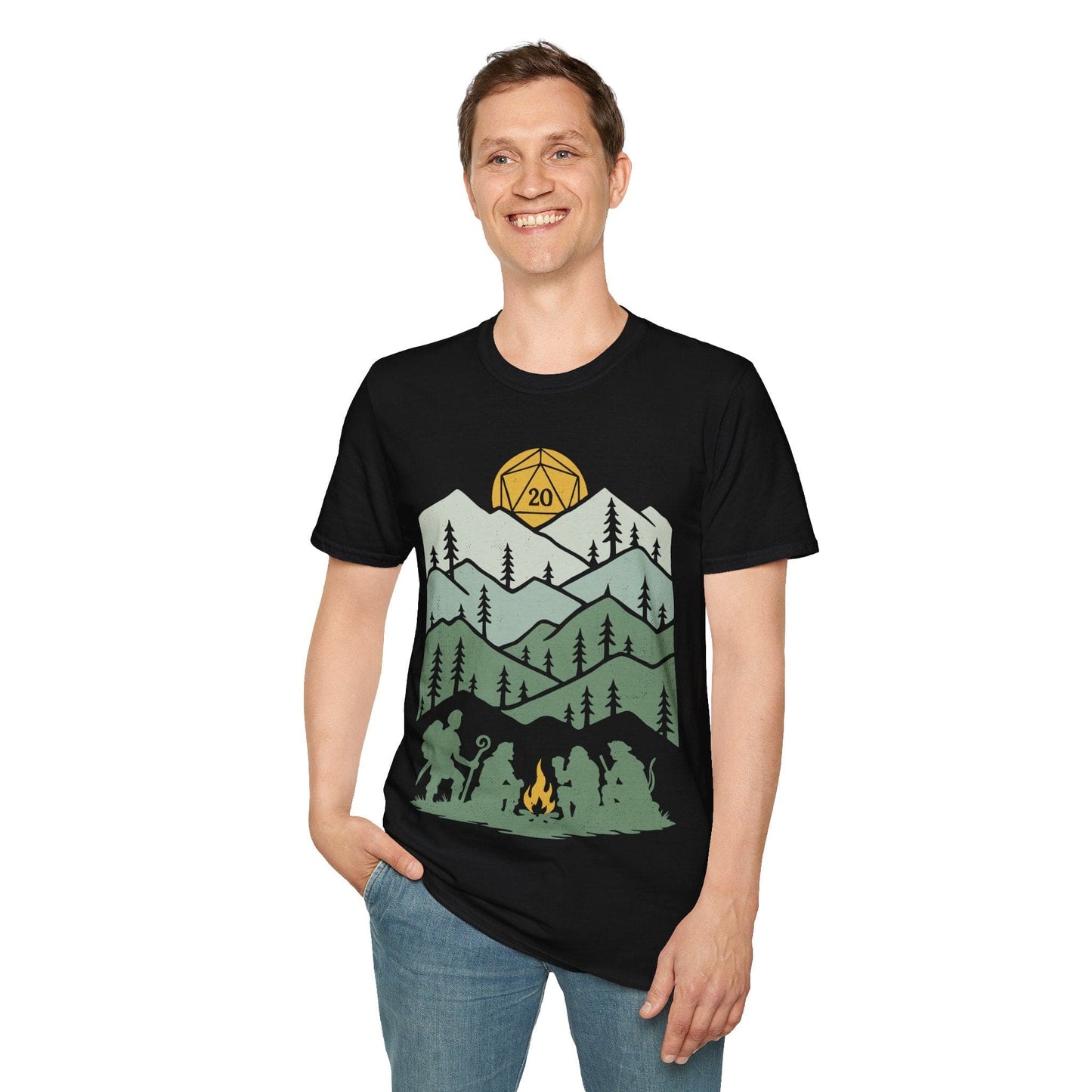 Camiseta de dados D20 - Descanso Largo