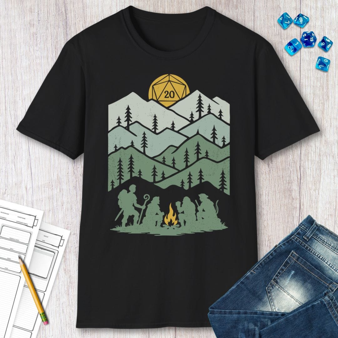 Camiseta de dados D20 - Descanso Largo